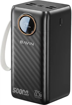 УМБ повербанк BAVIN PC1157S 50000 mAh 22.5W Fast Charging Black (Y-PC1157S-BK)