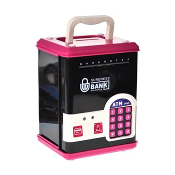 Детская копилка-сейф WF-3015H(Pink) музыка, свет, пароль, имитация отпечатка