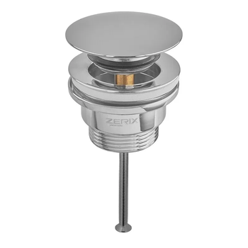 Донный клапан для раковины Zerix BV-03 1 1/4'' универсальный (с/без перел) СLICK-СLACK (Цвет хром