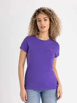 Футболка жіноча бавовняна U.S. Polo Assn 214935-0600A(ULTRA PURPLE) M Фіолетова (786662094303)