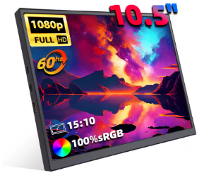 Портативний монітор ZSUS PM10A black 10.5' 1920x1280 60 Гц