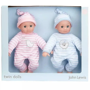 Набор кукол John Lewis Baby Twin Dolls 30 см, близнецы с одеждой, 2 куклы
