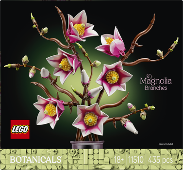 Конструктор LEGO Botanicals Гілки магнолії 435 деталей (11510)
