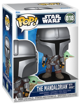 Фігурка Funko Pop! Star Wars: The Mandalorian with Grogu (On Back) 90443 11.2 см (889698904438)