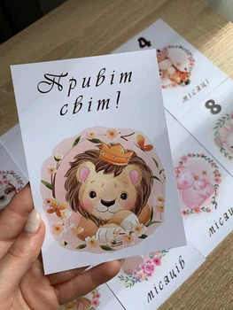 Карточки для фотосессии новорожденных по месяцам