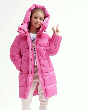 Пуховик для дівчинки X-Woyz DT-8365-9 60105 158 см малиновий
