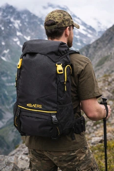 Легкий походный, туристический рюкзак 35L Baere черный 60х28х15 см
