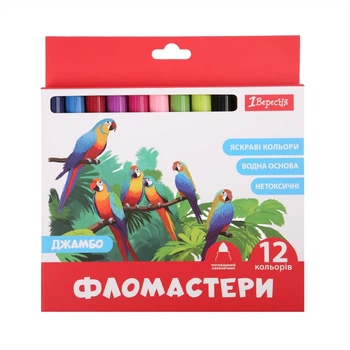 Набір фломастерів 1 Вересня Classic Jumbo 650592 12 кольорів