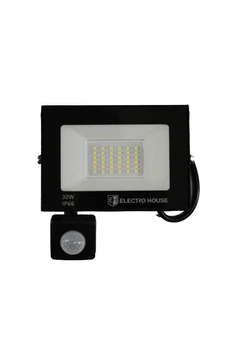 LED прожектор с датчиком движения 30Вт 3000 Лм 6500К холодный белый SMD2835