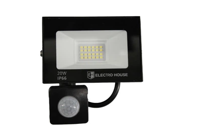LED прожектор с датчиком движения 20Вт 2000 Лм 6500К холодный белый SMD2835