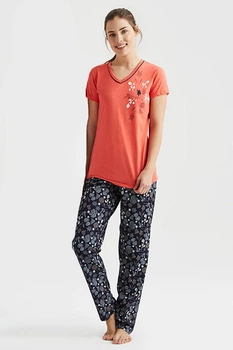 Пижама: футболка и брюки U.S. Polo ASSN 44(M) Коралловый (83253)