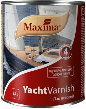 Лак яхтенный Maxima алкидно-уретановый Глянец 2,5 л