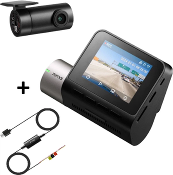 Автомобильный видеорегистратор 70mai Dash Cam 4K A510 + Задняя камера RC11+ Парковочный кабель UP03