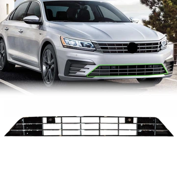 Центральная решетка переднего бампера VW Passat b8 16-19 USA R-Line под парктроник 561-853-671-G-FOD
