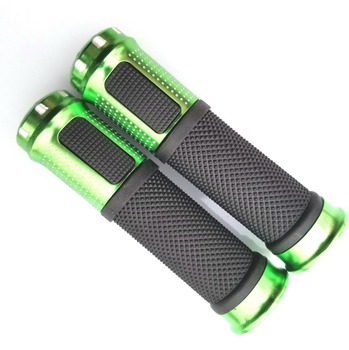 Спортивные алюминиевые грепсы (ручки руля) CNC — Green Neon. Зеленые