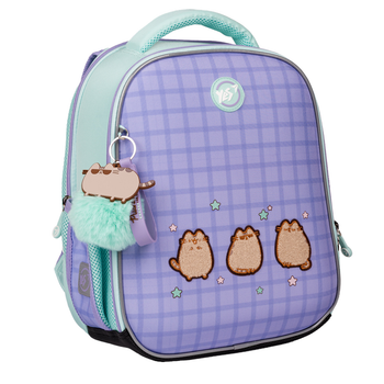 Рюкзак школьный каркасный YES H-100 Pusheen the Cat 559850 сиреневый (с котиком Пушин)