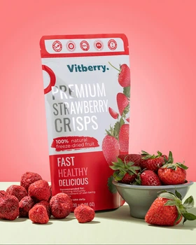 Полуниця сублімована, ціла, Vitberry, 30 г