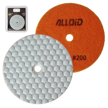 Alloid Pro. Круг алмазный шлифовальный на липучке HEXAGON 100 мм, зерно 200