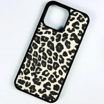 Чохол Leather case with MagSafe for iPhone 15 Pro Max Leopard 2