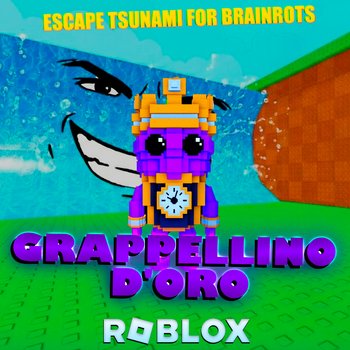 Брейнрот Грапелліно Д'Оро (Grappellino D'Oro) Brainrot - Roblox (Escape Tsunami For Brainrots)