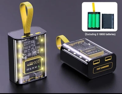 Корпус Power Bank з ліхтариком під 3 батарейки 18650
