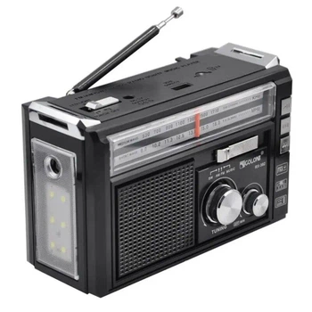 Радиоприёмник Golon RX-382 BT(Bluetooth) c встроенным аккумулятором, считыватель MP3-TF/USB, LED фонарь Black