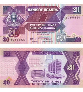 Банкнота 20 шилінгів Уганда 1987 рік UNC