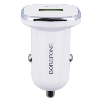 Авто Зарядное Устройство Borofone BZ12A QC 3.0 Type-C Белый