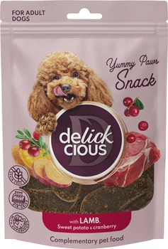 Сушеные снеки Delickcious с ягненком, бататом и клюквой, дополнительный корм для собак 0.08 кг (D6211601)