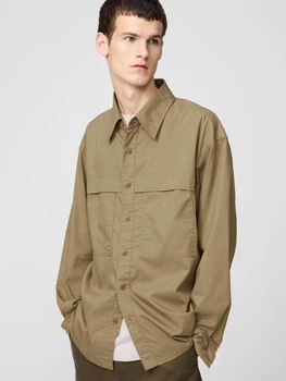 Ветровка мужская Uniqlo 303830264 S Коричневая (1159854937)