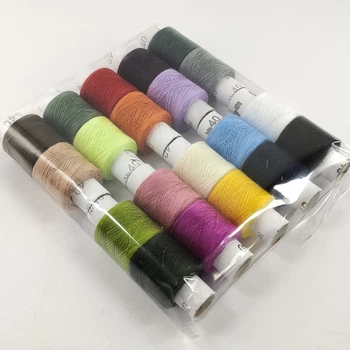 Набор набор универсальных швейных ниток Tricolor 40/2 D 20 цветов * 75 м. (1500 м.) 1 набор.
