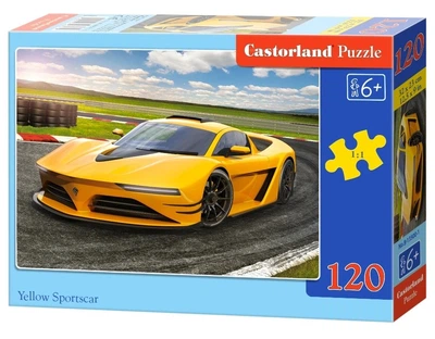 Пазл на 120 элементов "Желтый спортивный автомобиль" (B-13500), Castorland