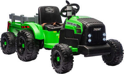 Traktor na akumulator LEAN Toys CH9959B z przyczepą 24 V Jasno-zielony (5905991087533)