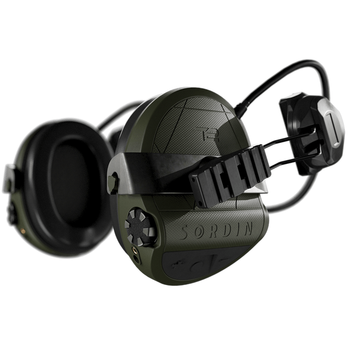 Активные наушники для установки под шлем Sordin Supreme T2 Rear ARC Rails IP68 SNR 29 4 режима звука Green (303006-31P)