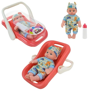 Пупс интерактивный музыкальный Star Toys в переноске с бутылочкой, игрушка говорит, плачет и смеется 4 мелодии Y347-103Y