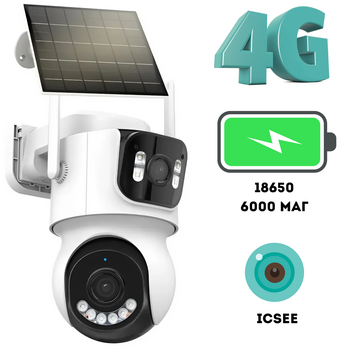 Вулична IP 4G LTE Камера відеонагляду на сонячній панелі iCsee 8MP, Besder