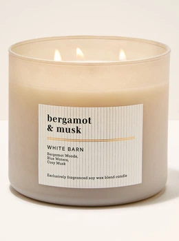 Свеча ароматная Bath & Body Works Bergamot & Musk 411 гр