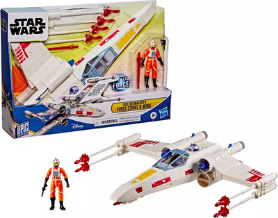 Космічний корабель Hasbro Disney Star Wars: Epic World of Action Power the Force - Luke Skywalkers Force Strike X-Wing G0768 (5010996322562)
