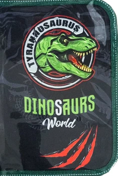 Пенал Class Dinosaurs World 1 відділення 2 відвороти поліестер (24211C)