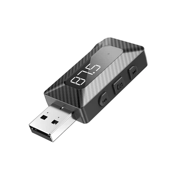 FM - трансмітер XO BCC16 Transmitter Support FM Transmitter + Support TF Card Black