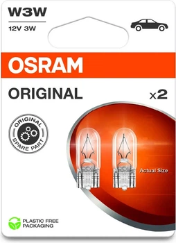 Набір автоламп OSRAM Original W3W 3 Вт 12 В 2 шт. (2821-2BL)