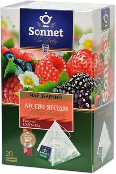 Чай зелений "Лісова Ягода" (пірамідка) 20*2г, Sonnet