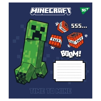 Зошит учнівський Minecraft Signs YES 767562 24 аркуши Різнокольоровий shop (4823092291592)
