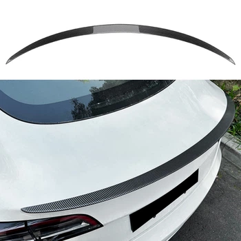 Спойлер лип для Tesla Model 3 2017-2024 ABS пластик, цвет карбон для Tesla Model 3 2017- (9100)