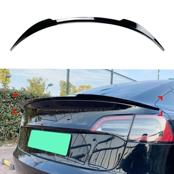 Спойлер лип Maxton Design для Tesla Model 3 2017-2024 ABS пластик, цвет черный глянец для Tesla Model 3 2017- (9101)