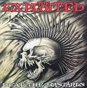The Exploited - Beat The Bastards (2 пластинки, Красный, Прозрачный, Чёрный, Брызги, Раскладная обложка, Альбом, Переиздание)