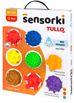 Набір іграшок для немовлят Tullo сенсорні м’ячики 8 шт. REF802 (5905094778024)