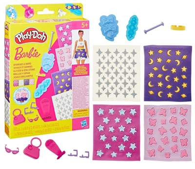 Набор для творчества дополнительный Hasbro Play-Doh Пластилин Barbie Блестки и драгоценности (G1364) (5010996315731)