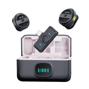 Беспроводной петличный микрофон с зарядным кейсом ArmorStandart ASM4 2in1 USB type-C black(ARM88480)