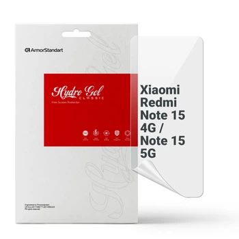 Захисна плівка для Xiaomi Redmi Note 15 4G/Note 15 5G гідрогелева ударостійка протиударна прозора бронеплівка на телефон ArmorStandart захист скла (ARM89618)